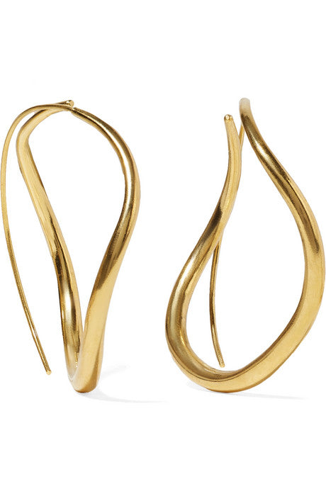 Gold-plated hoop earrings