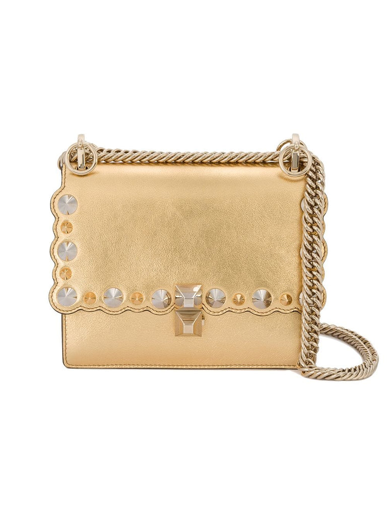 gold Kan I stud small leather shoulder bag