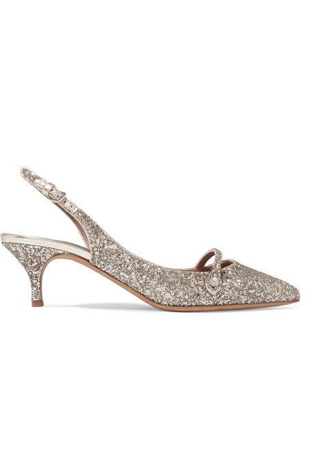 Layton glittered leather pumps