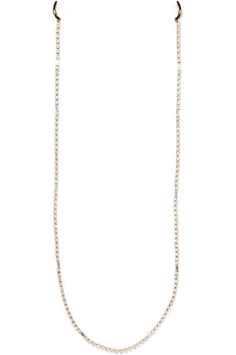 Luci gold-tone crystal-embellished sunglasses chain