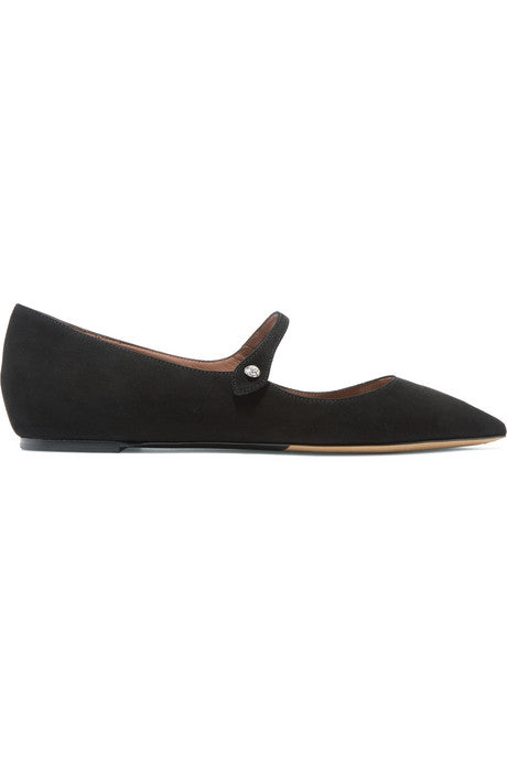 Hermione suede point-toe flats