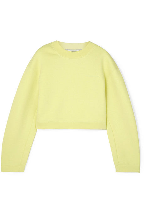 Cropped French cotton-terry sweatshirt