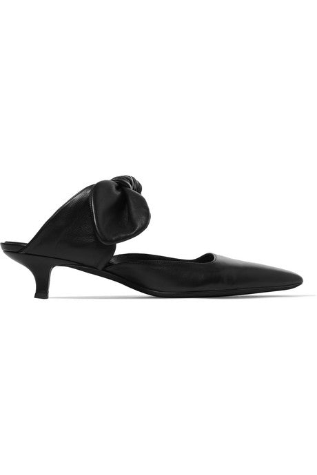 Coco leather mules