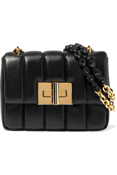 Natalia large quilted leather shoulder bag