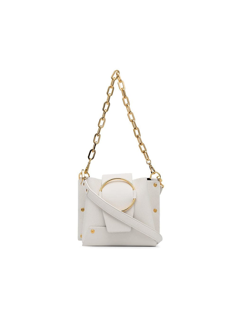 white Delila leather cross body bag