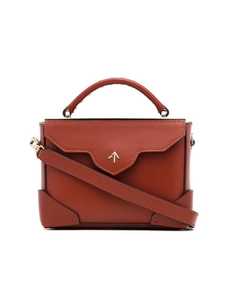 red micro bold leather crossbody bag