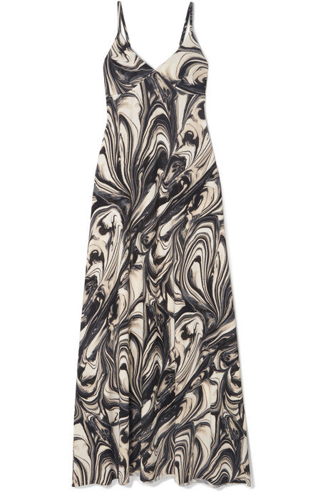 Printed stretch-jersey maxi dress