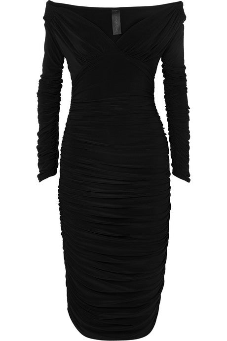 Tara convertible ruched stretch-jersey dress