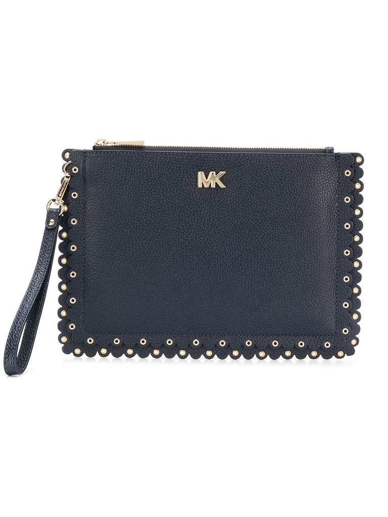 Pebbled clutch bag