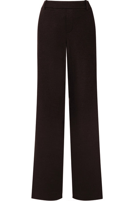 Wool-blend high-rise pants