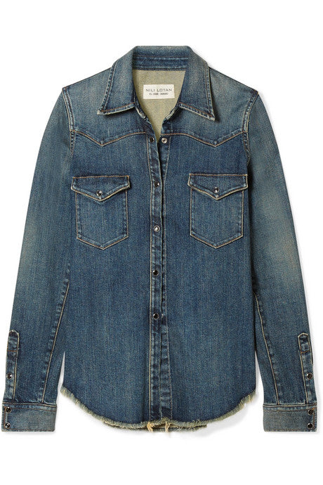 Travis frayed denim shirt