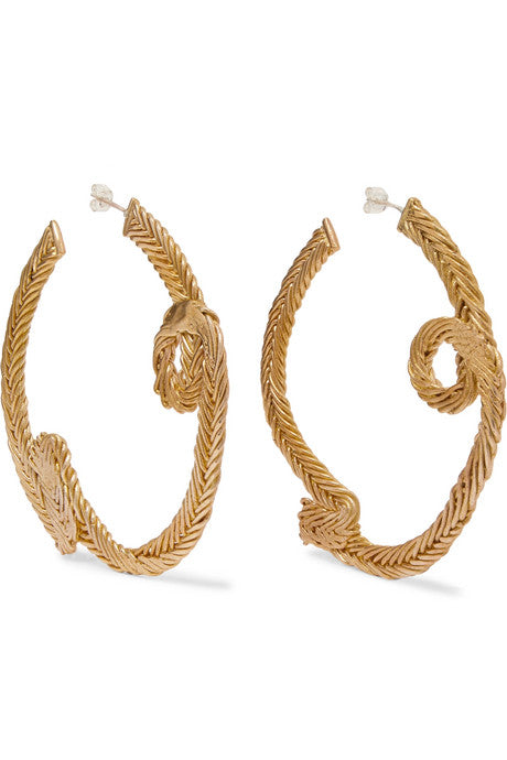 Simone small gold-tone hoop earrings