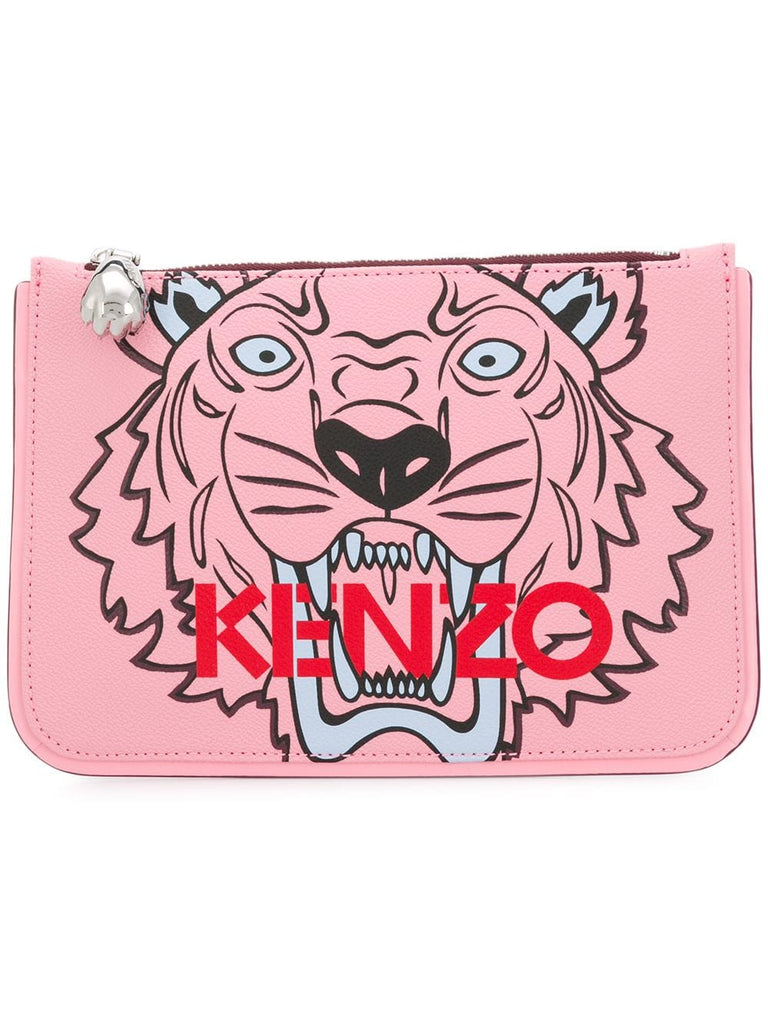 Tiger printed clutch