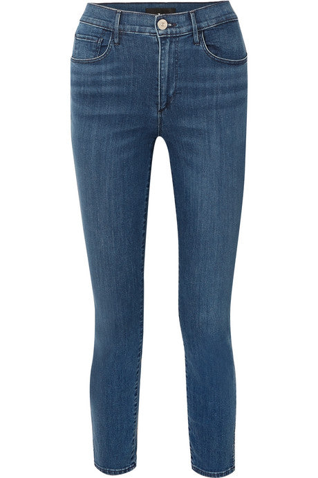 Luna Mini Split high-rise slim-leg jeans