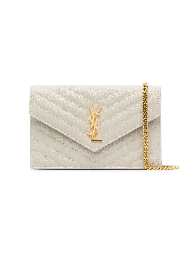 white Monogram leather cross-body bag