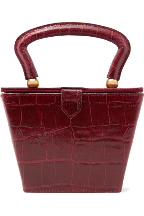 Sadie croc-effect leather tote