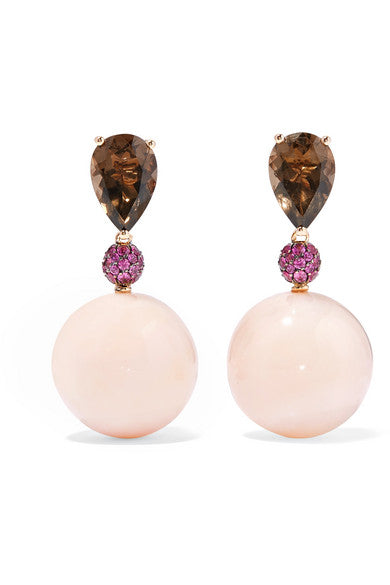 Boule 18-karat rose gold multi-stone earrings