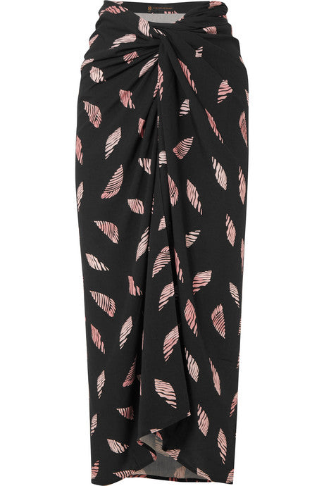 Seychelles Lee printed voile wrap skirt