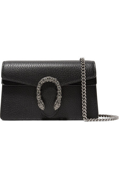 Dionysus super mini textured-leather shoulder bag