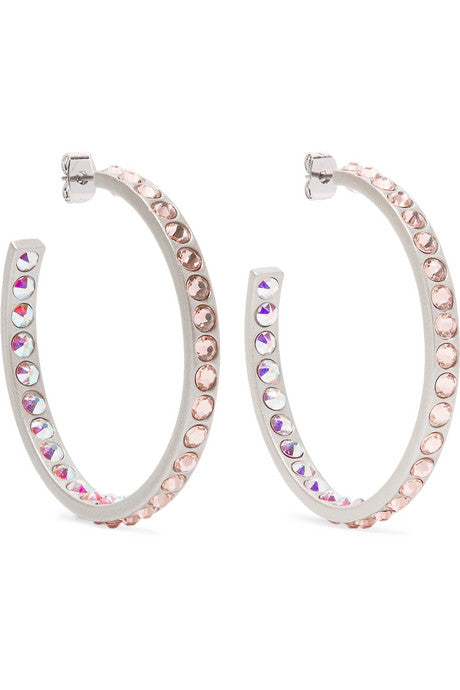 Hoop Dreams silver-tone crystal earrings