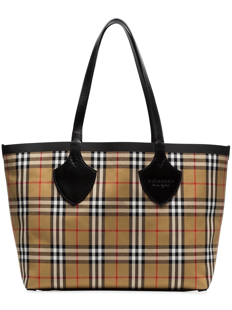 nude The Medium Giant vintage check reversible tote