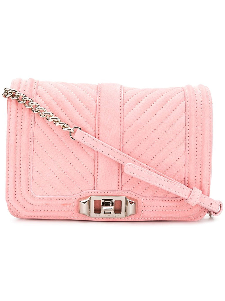 chevron-quilted small Love crossbody