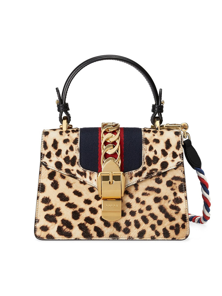 Leopard Sylvie Mini Pony Tote Bag