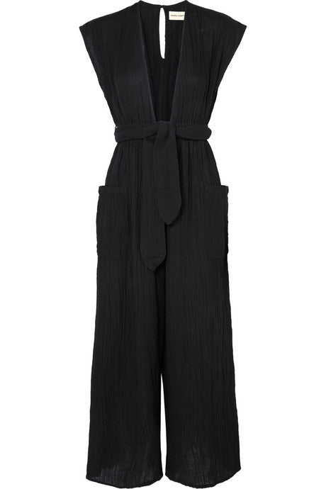 Whitney organic cotton-crepon jumpsuit