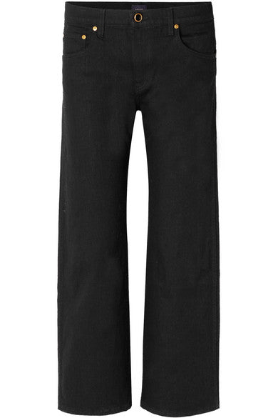 Wendell cropped high-rise wide-leg jeans