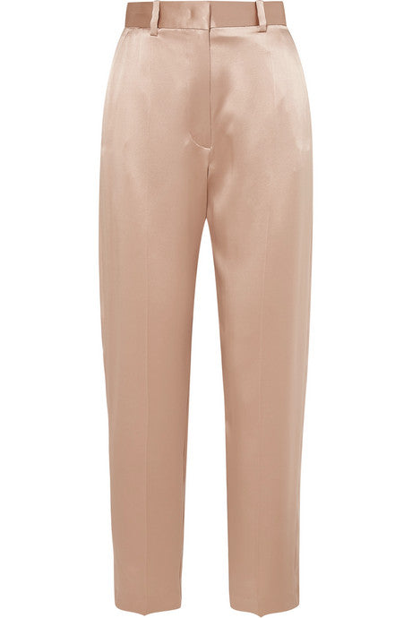 Electra silk-satin tapered pants