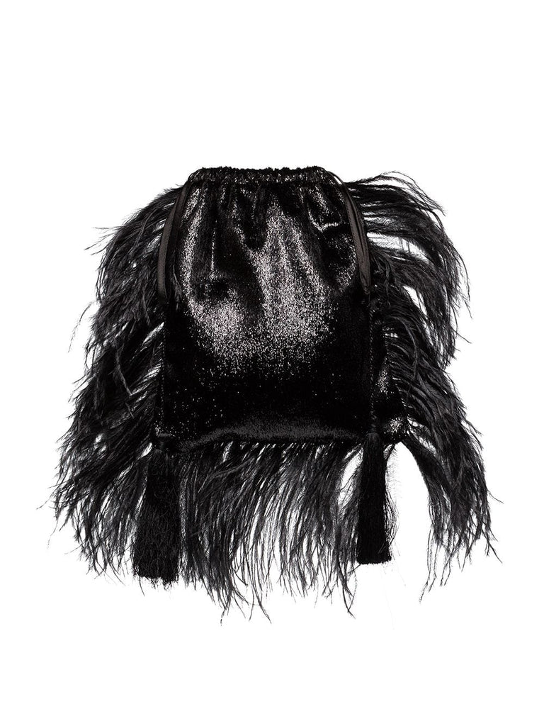 black tassel pouch bag