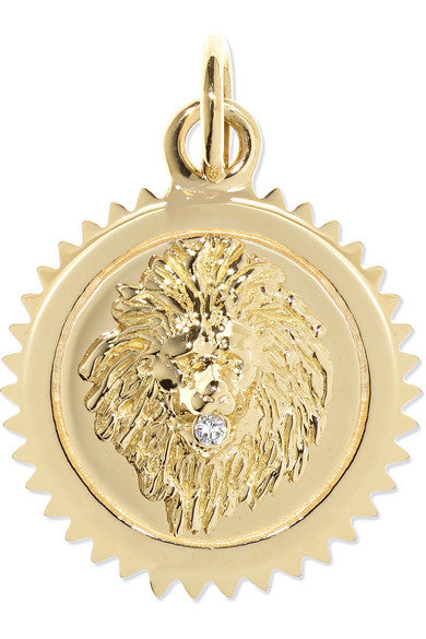 Strength 18-karat gold diamond pendant