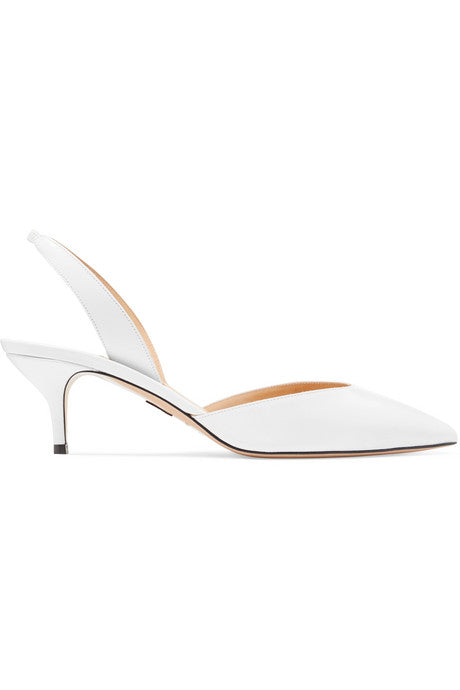 Rhea leather slingback pumps