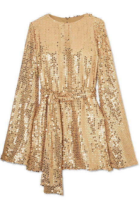 Anya sequined georgette mini dress