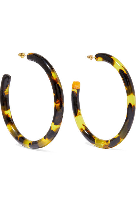 Geneva oversized tortoiseshell acrylic hoop earrings