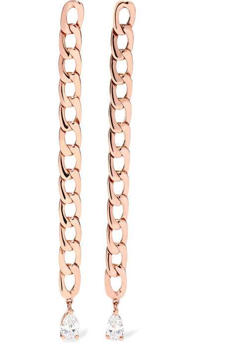 18-karat rose gold diamond earrings