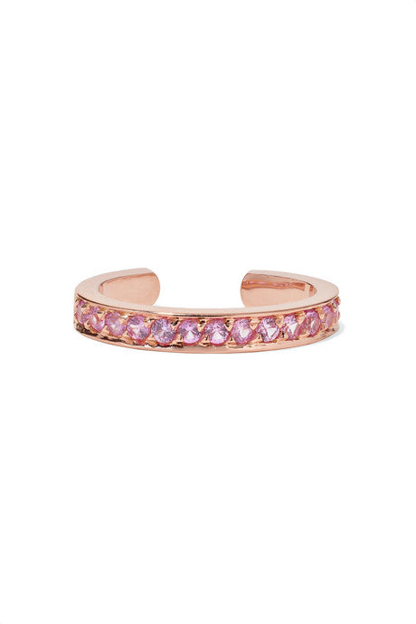 18-karat rose gold sapphire ear cuff