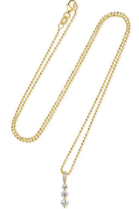 Twiggy Small 18-karat gold diamond necklace