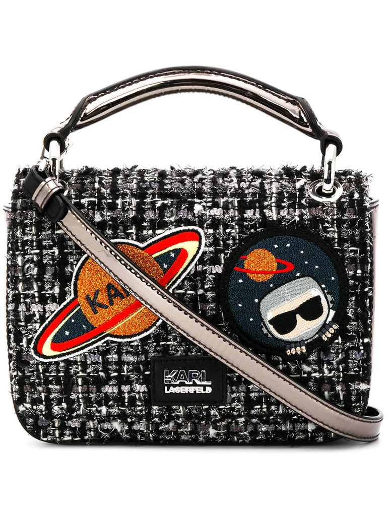 K/Space tweed shoulder bag