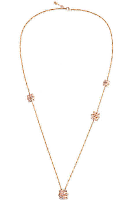 Allegra 18-karat rose gold diamond necklace