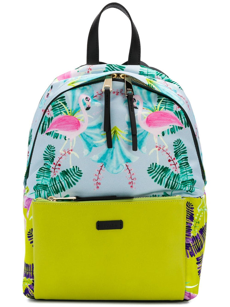 Flamingo print backpack