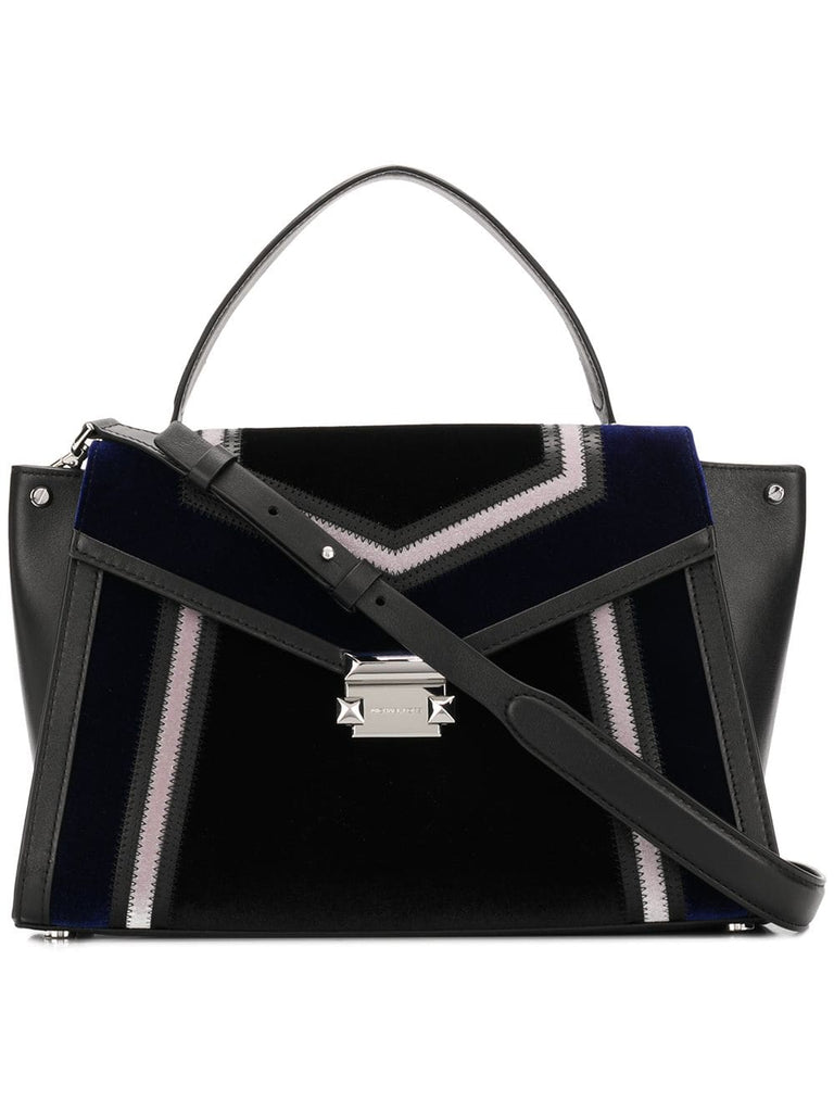 Whitney large tri-colour satchel