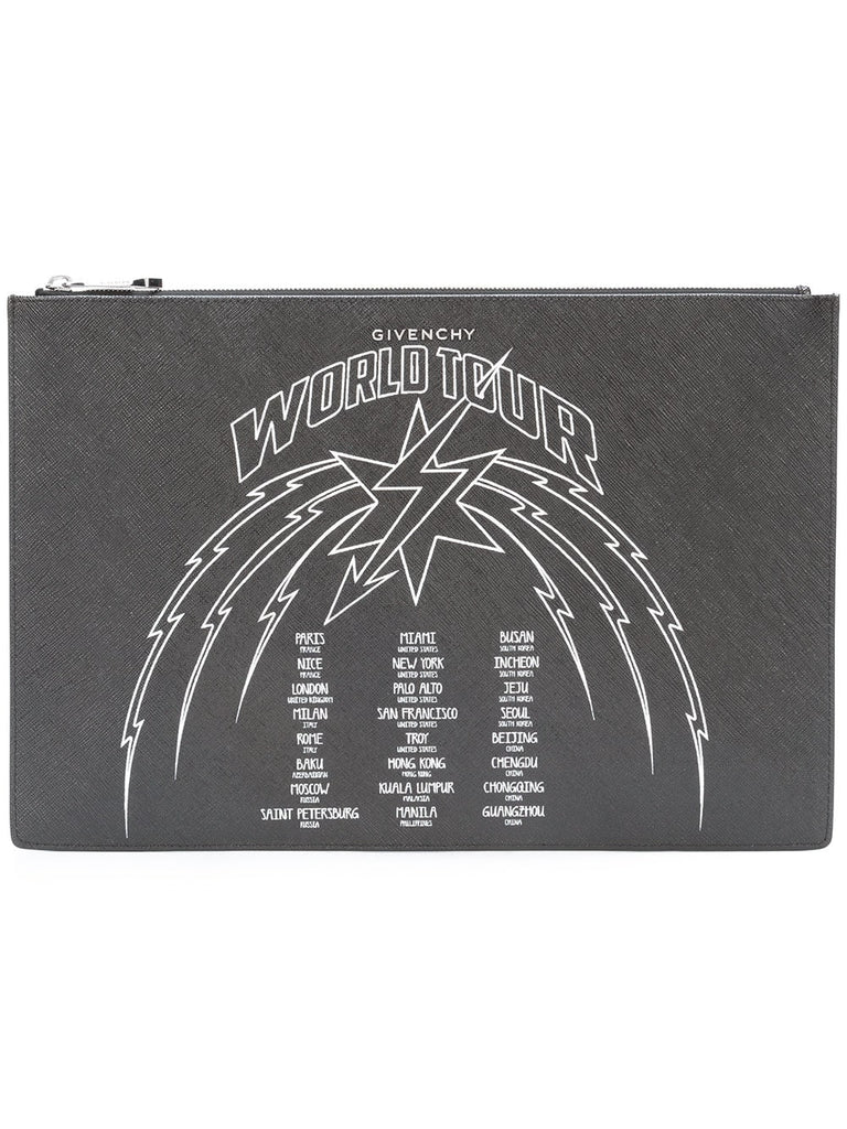 World Tour logo clutch