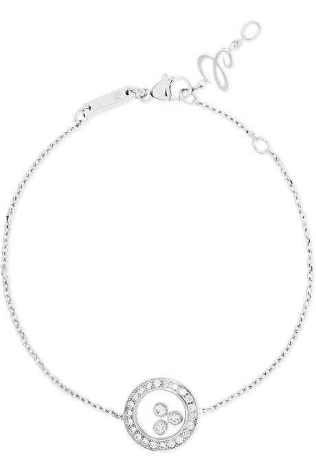 Happy Diamonds 18-karat white gold diamond bracelet