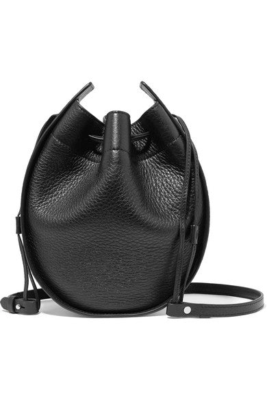 Textured-leather shoulder bag