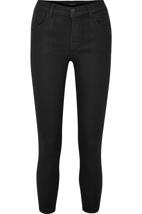 Alana coated high-rise skinny jeans