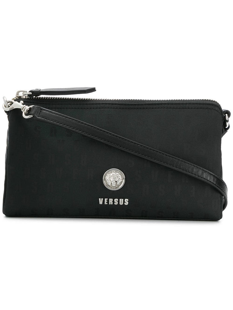 logo zipped shoulder bag