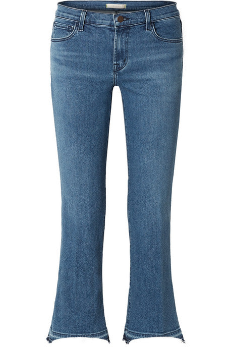 Selena cropped mid-rise bootcut jeans