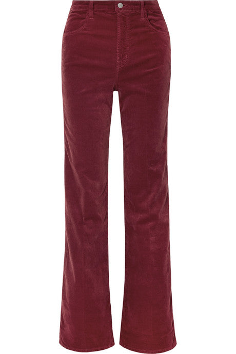 Joan velvet wide-leg pants