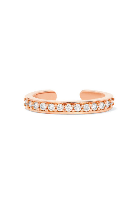 18-karat rose gold diamond ear cuff